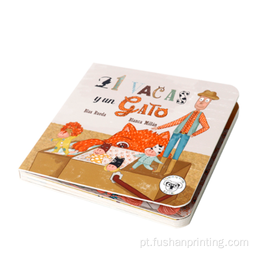 Livro de leitura de crianças de impressão de design personalizado